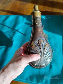 Antico porta polvere  americano armi avancarica