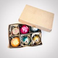 Set di palline di vetro natalizie Vintage