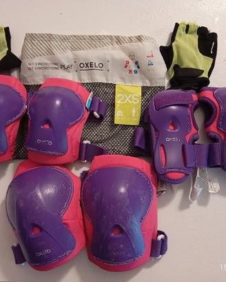 OXELO. Protezioni roller monopattino skate bambino