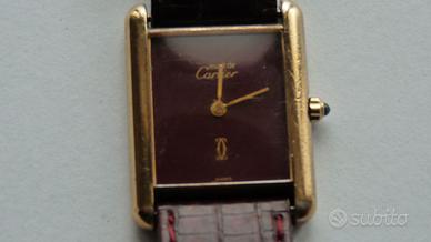Cartier Paris Quarz  argento Plaquè or. originale