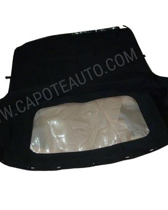 Capote Mazda MX5 NA Miata tessuto nero lunotto zip
