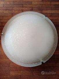 plafoniera vintage vetro satinato bianco 