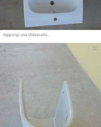 Lavabo hidra con semicolonna 65x50