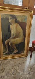 Olio su tela - Nudo di donna - Rubens Capaldo