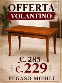 Tavolo allungabile in legno Arte Povera