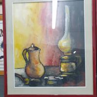 Quadri Olio su Tela con Cornice e Vetro 