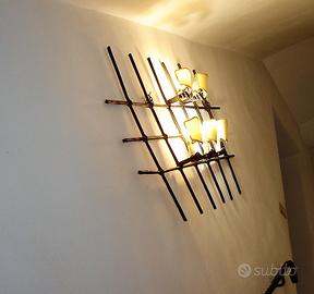 Ferro Battuto Lampadario Applique