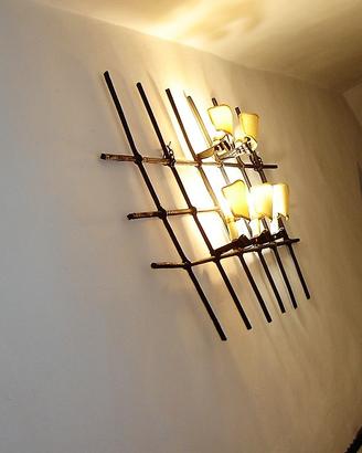 Ferro Battuto Lampadario Applique