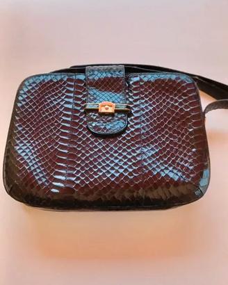 Borsa in vera pelle di pitone Vintage