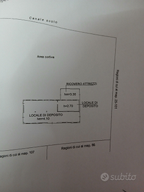 Capannone con terreno annesso