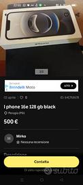 I phone 16 E nuovo ancora imballato 