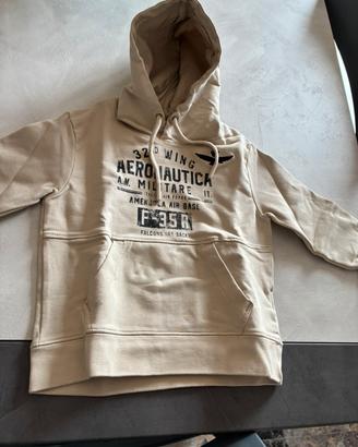 Felpa bambino beige Aeronautica militare tg.2 anni