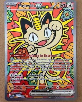 Carta Pokémon Meowth Ex di Equilibrio Perfetto