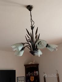 lampadario ferro battuto 