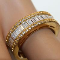 Stupendo anello oro su argento pietre CZ