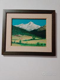 Quadro raffigurante paesaggio della Valle D'Aosta 