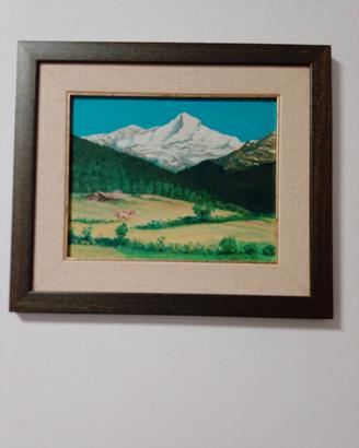 Quadro raffigurante paesaggio della Valle D'Aosta 