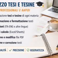 Tesi, Documenti, WORD, PDF, EXCEL, Traduzioni