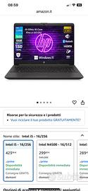 Compiter portatile hp intel i5 16/256