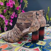 scarpe con tacco laura vita floreali