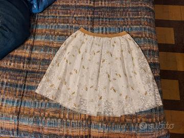 Gonna cerimonia bianca/oro tg. 12aa Petit Bateau 