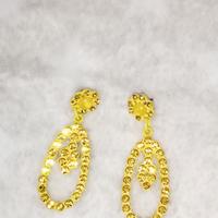 Orecchini gialli rotondi