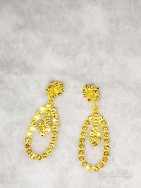 Orecchini gialli rotondi