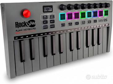 RockJam Go 25 Key USB & Bluetooth MIDI Keyboard Co