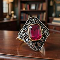 anello stile antico art decò 