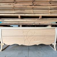 Mobile base madia porta Tv soggiorno legno grezzo