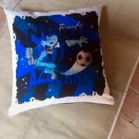 cuscino nero azzurro