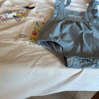 Salopette e maglietta bimba sergent major cm. 80