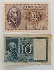 32# Banconote 5 e 10 Lire.