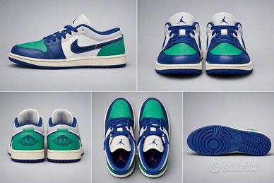 Nike Air Jordan 1 Low - Blu/Verde/Bianco - Taglia
