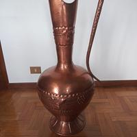 Grande Vaso Anfora in Rame Decorato Vintage 