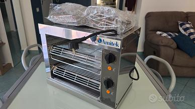 Tostiera Elettrica Professionale AMITEK a 2 Piani