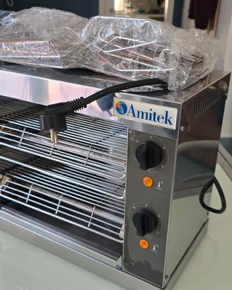 Tostiera Elettrica Professionale AMITEK a 2 Piani