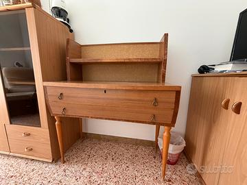 Scrittoio con libreria anni 50/60
