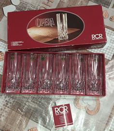 set 6 bicchieri in cristallo RCR originali NUOVI