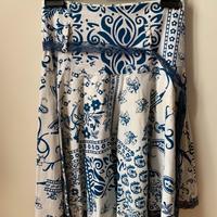 Gonna fantasia e pizzo made in italy