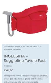 Seggiolone da tavolo