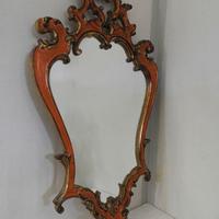 Specchiera vintage con cornice in legno