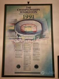 Grande Poster incorniciato Wimbledon 1991