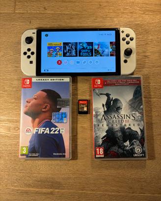 Nintendo Switch Oled Usata + Giochi + accessori 