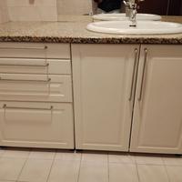 Mobile Bagno 140cm + Top in Marmo 205cm + Lavabo 