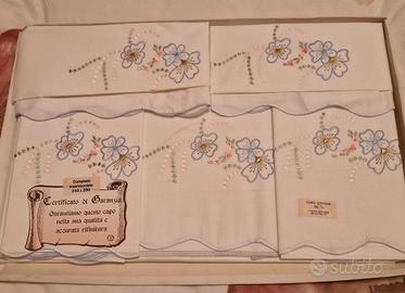 Completo matrimoniale vintag in puro cotone 100% 