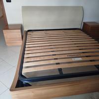 Letto matrimoniale in legno con rete ortopedica