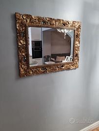 Specchiera Antica in Foglia oro