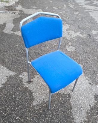 sedie blu in stoffa