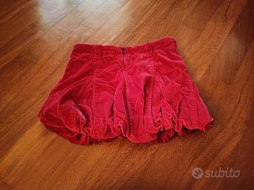 Gonna velluto a palloncino anni 8 Gatti